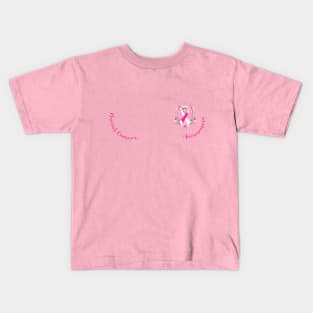 Breast Cancer awareness pink ribbon support design Kids T-Shirt